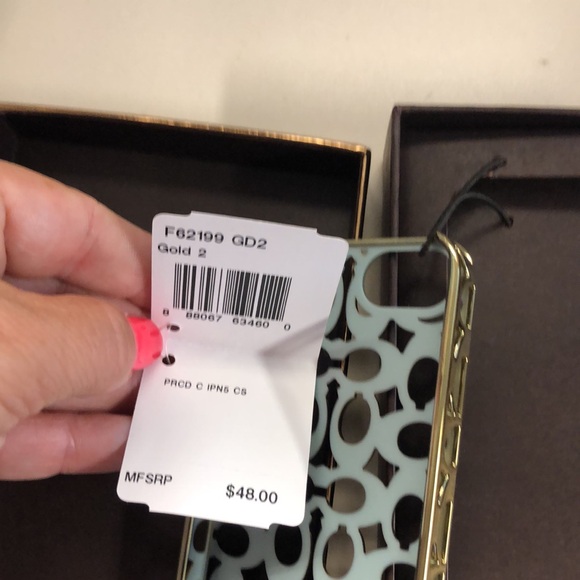 Coach Gold Iphone 5/5S Case - NWT - Picture 2 of 5